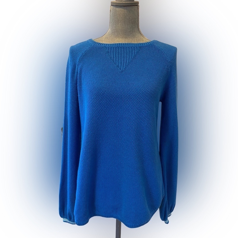 Goat Library Blue Knit Textured Sweater, Size L*